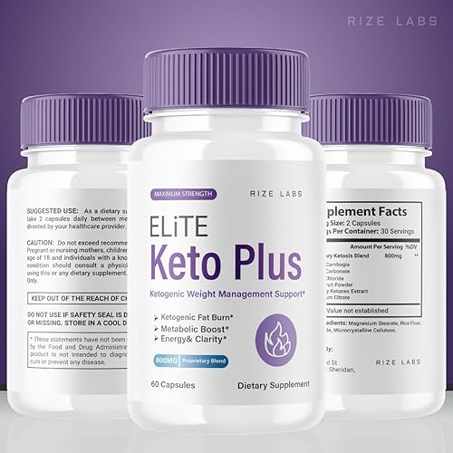 Miniatura 7 de rize labs Cápsulas Elite Keto Plus, apoyo para la pérdida de peso, píldoras premium para la salud general, suplemento de fórmula de máxima fuerza