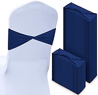 Vista 9 de CHENGU 100 piezas Cintas elásticas de elastano para sillas, lazos simples, bandas para sillas de boda real sin hebilla, decoraciones de cumpleaños