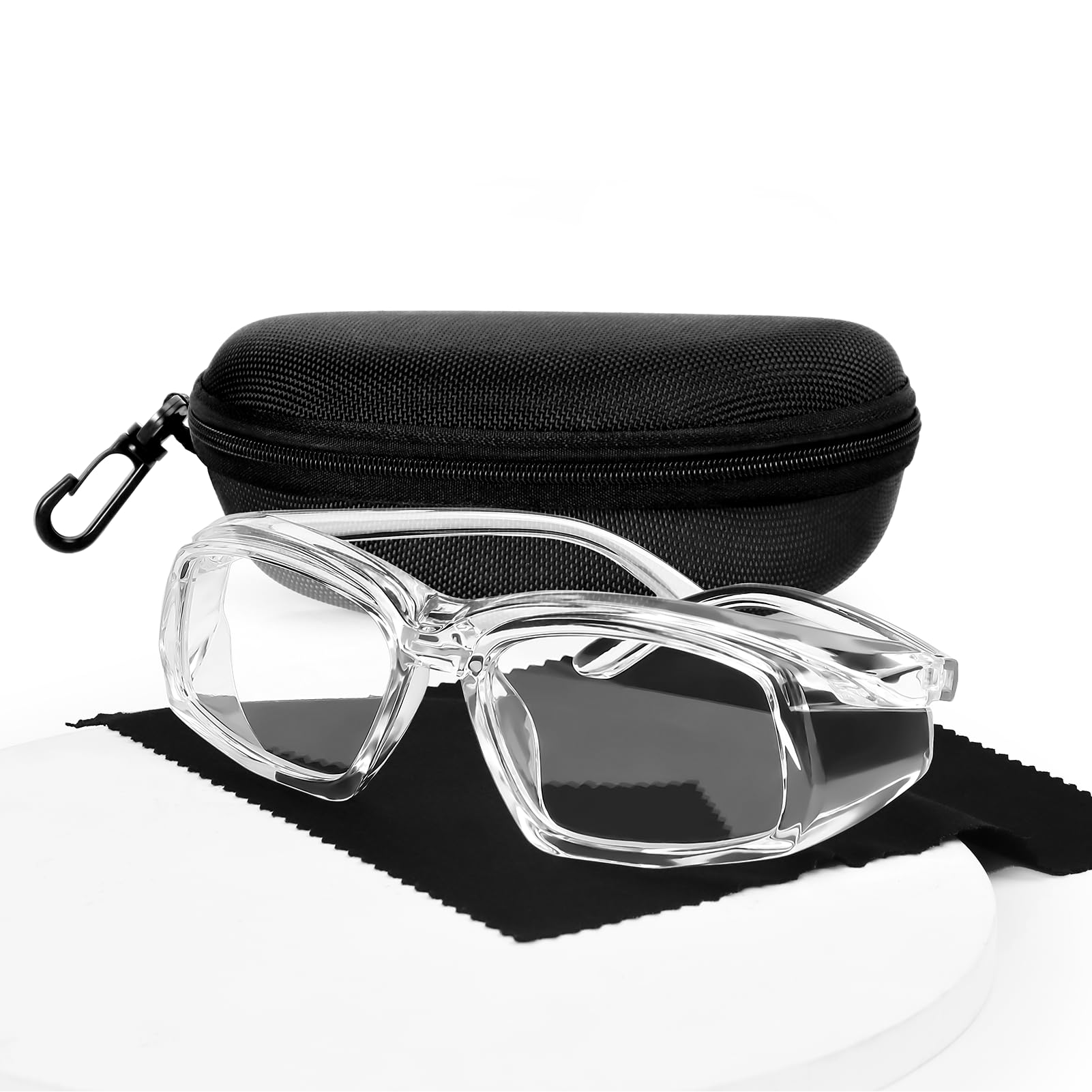 MORK&SUKY Gafas de seguridad para hombres y mujeres, gafas protectoras antivaho con protectores laterales para carpintería, trabajo de laboratorio, construcción.