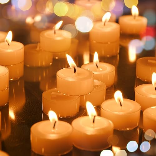 Miniatura 9 de Velas de cera de abeja natural, 24 unidades, vela pequeña orgánica, aroma natural, sin humo, color blanco