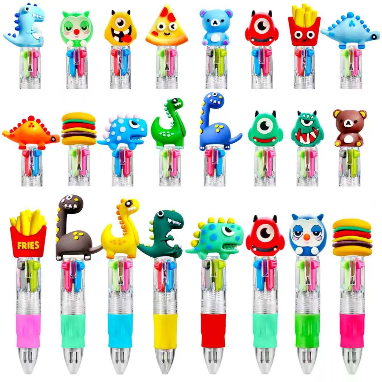 KIDRENFUN Boys Party Bag Fillers Stationery Pens - 24 PCS Dinosaur Favours Prize Box Fillers for Teachers, Party Bag Pens, Birthday Gifts Idea Present, Bulk School Supplies Dinosaur Toys (Boys