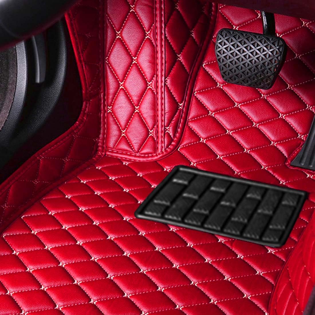 Tappetini Bordo Alto Lavabili Tappetini Auto Personalizzati Per Nissan Murano 2017.5-2024, TPE Heavy-duty, Set Completo Anteriore+posteriore Tappetini Antiscivolo Heavy Duty