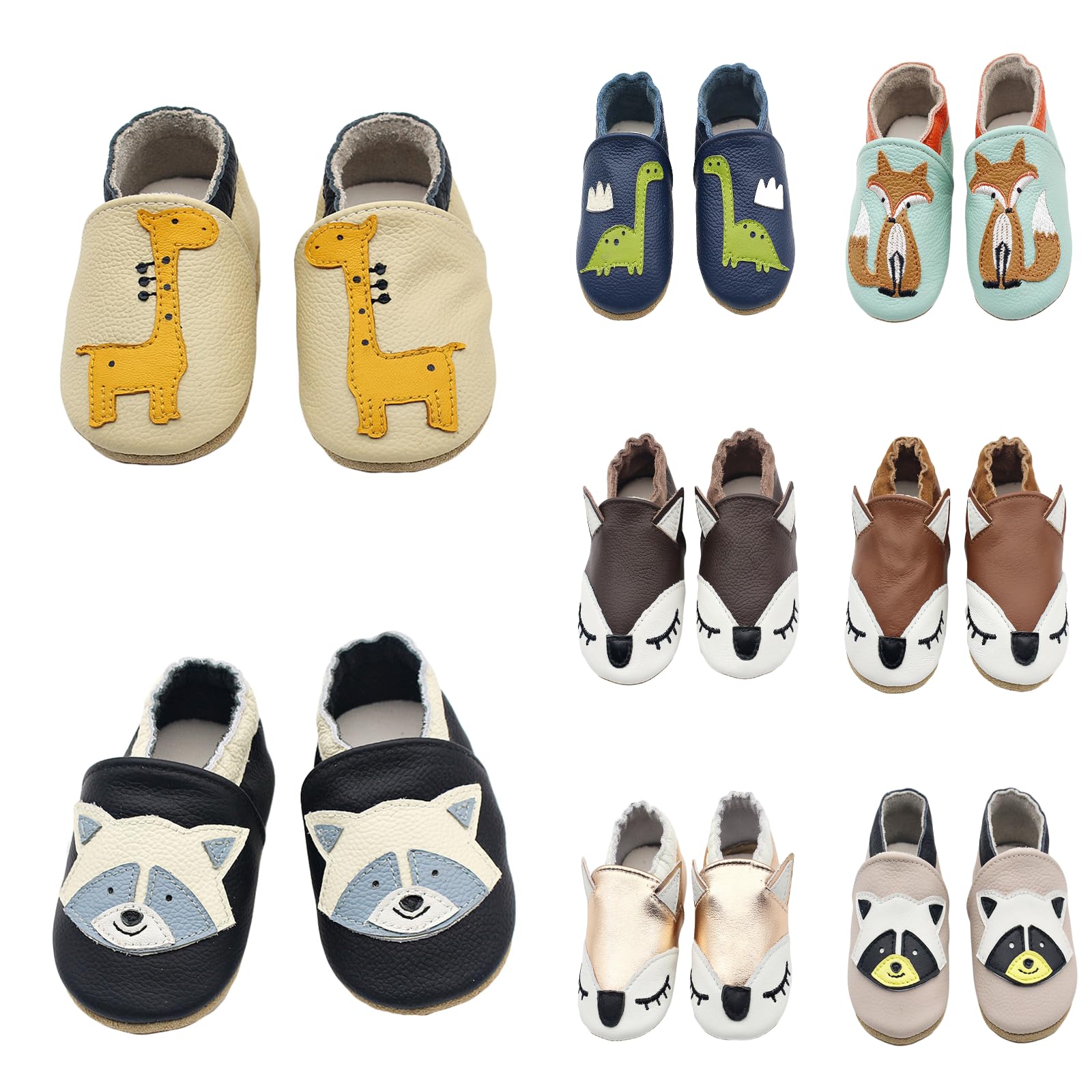 Chaussons Bébé En Cuir Souple - Premiers Pas Antidérapants, Taille 0-24 Mois, Garçon Et Fille