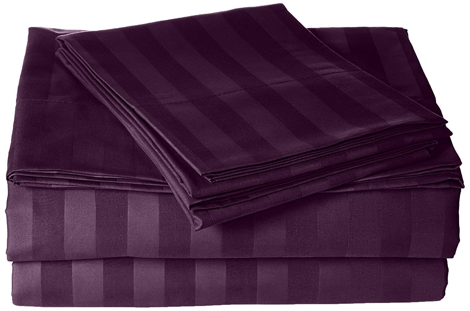 Parure de lit en coton bio damassé violet pour un couchage chic en lit jumeau XL