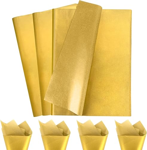 Miniatura 9 de Koogel 86 hojas de papel de seda metálico dorado, papel de seda de 20 x 14 pulgadas para bolsas de regalo, papel de seda para envolver regalos,