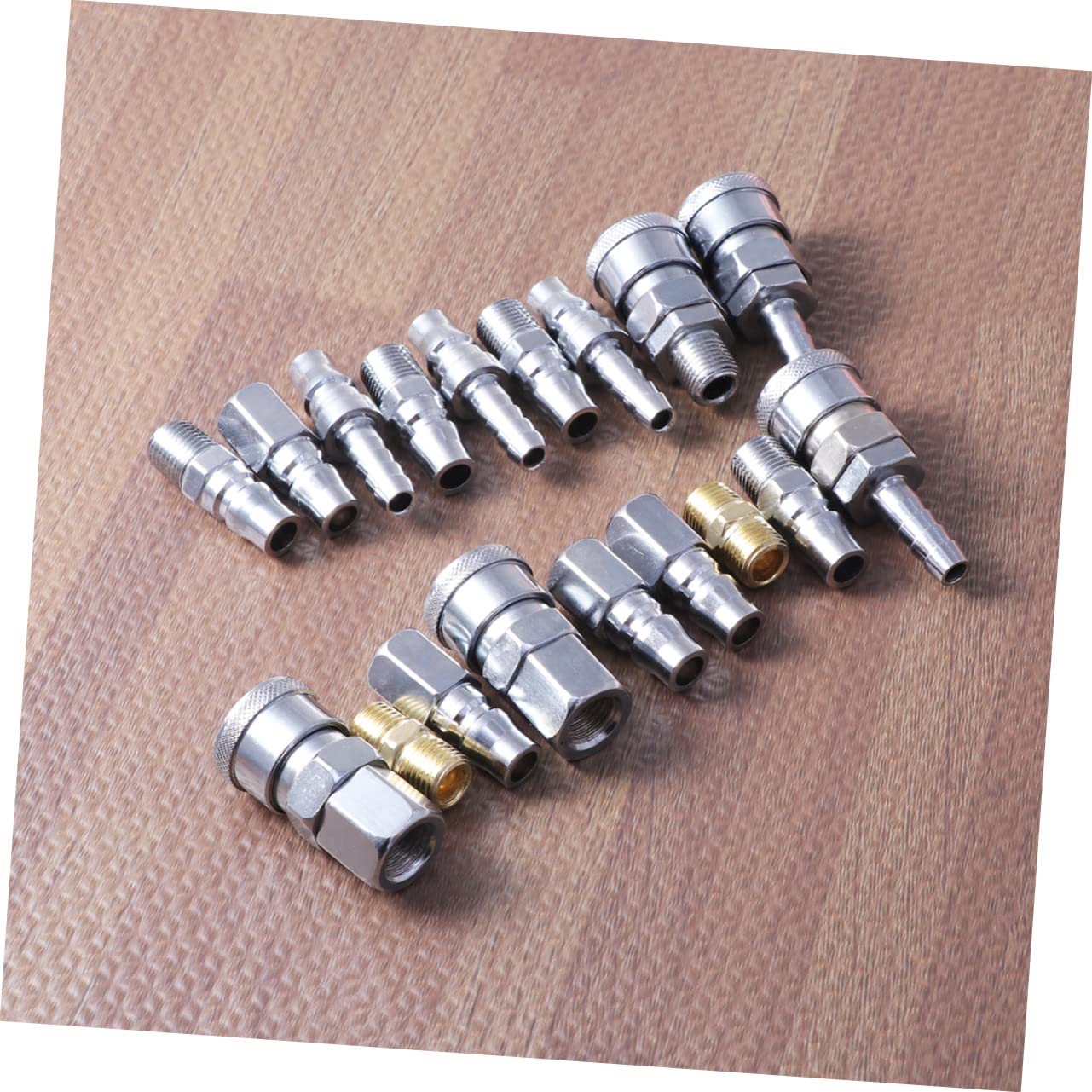 BESTonZON Kit Giunto Rapido Per Utensili Pneumatici Da 1/4 Di Pollice Set Da 18 Pezzi Connettori Maschio E Femmina Raccordo Per Compressore Blocco Di Installazione Semplice