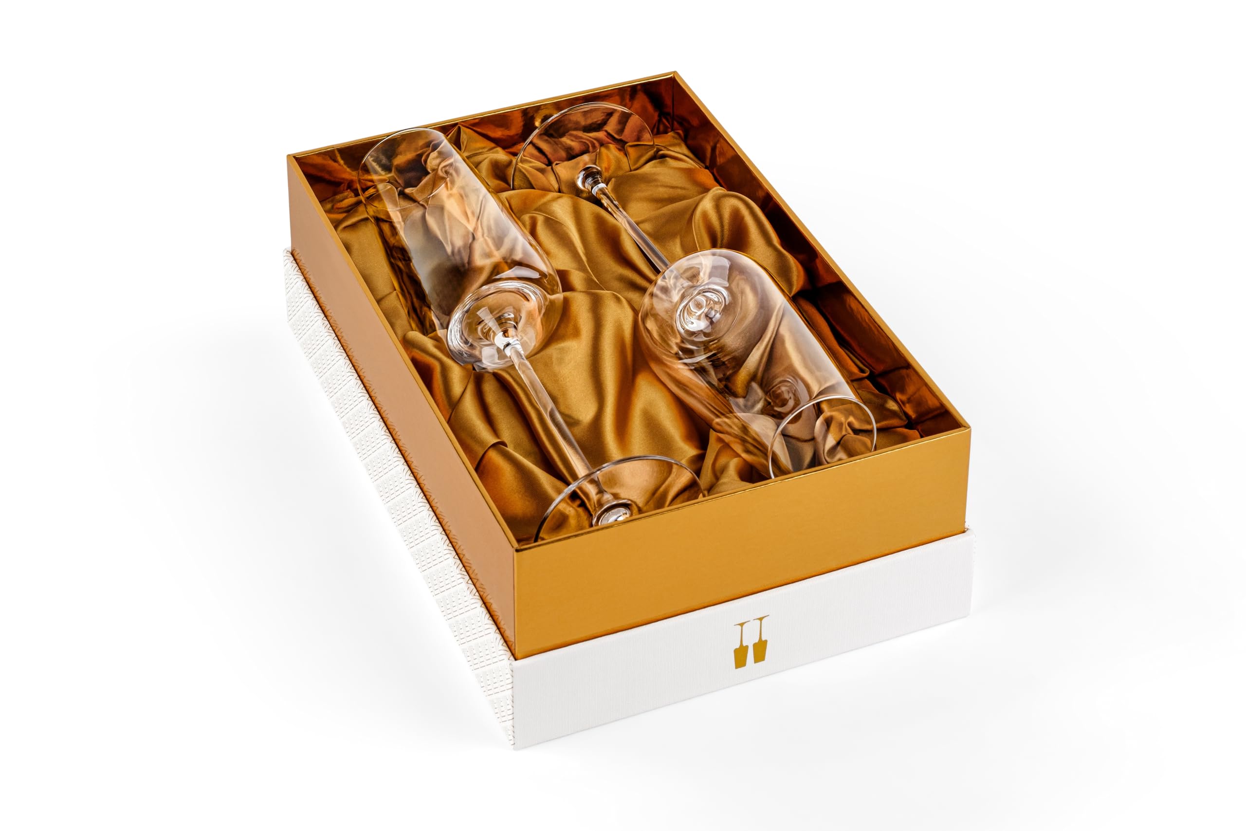 Verres à Prosecco, Cava et Champagne | Lot de 2 | Flûtes à Long Pied en Cristal pour Mimosa, Kir Royale et Impérial, French 75, Hugo et Cocktails de Vins Mousseux | Élégante Verrerie Cadeau