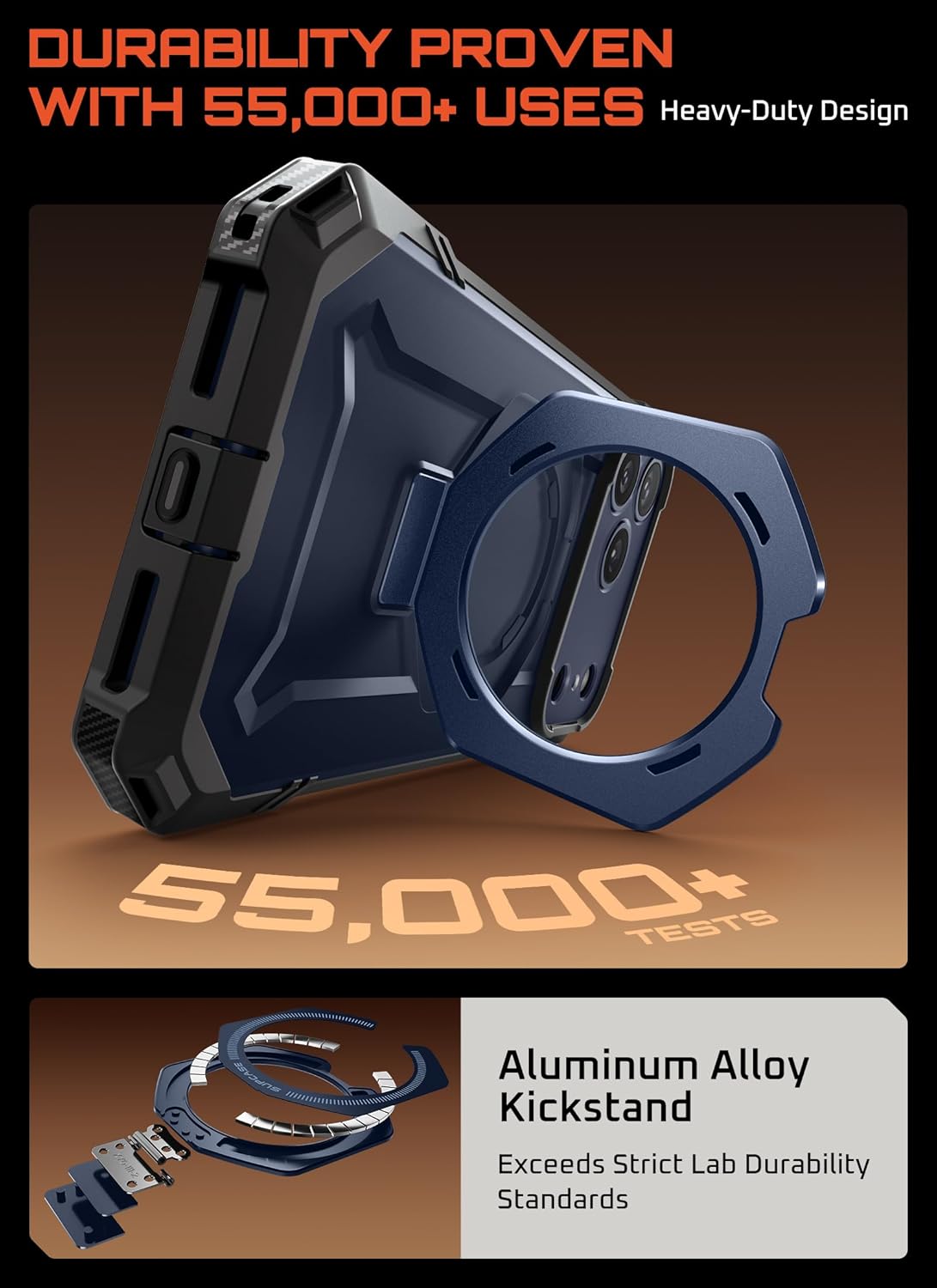 SUPCASE for iPhone 17 Pro Max Case with Kickstand (Unicorn Beetle Grip), [Camera Control Cover] [Compatible with MagSafe] [Military-Grade Drop Protection] Heavy Duty Magnetic Phone Case, Azure - Image 5