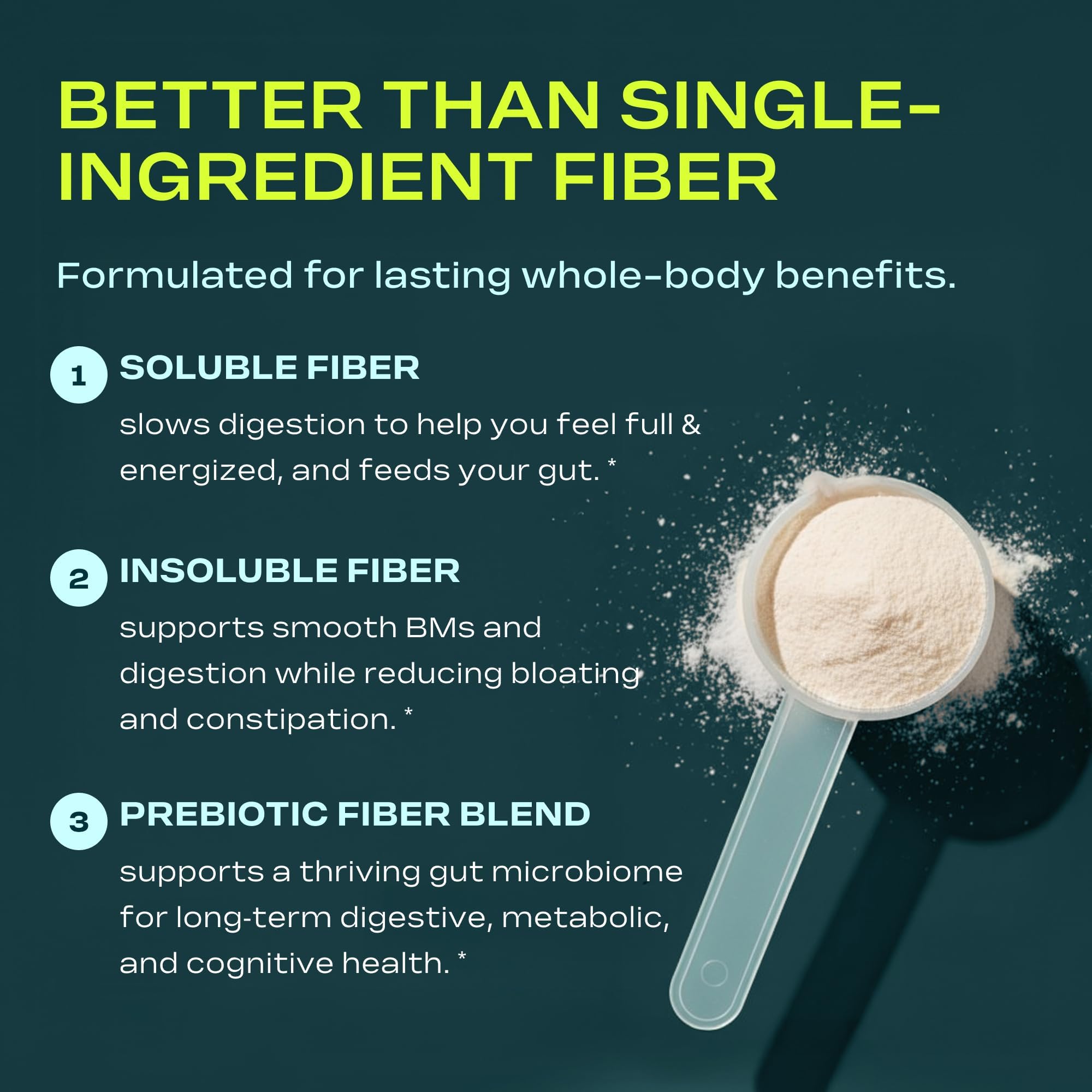 Prebiotic Fiber Supplement for Women & Men – 6g Prebiotic Fiber Powder for Gut Health, Bloating, Digestion & Regularity – Soluble & Insoluble, Sugar Free, Strawberry Kiwi, 30 Servings — Amazon image 6