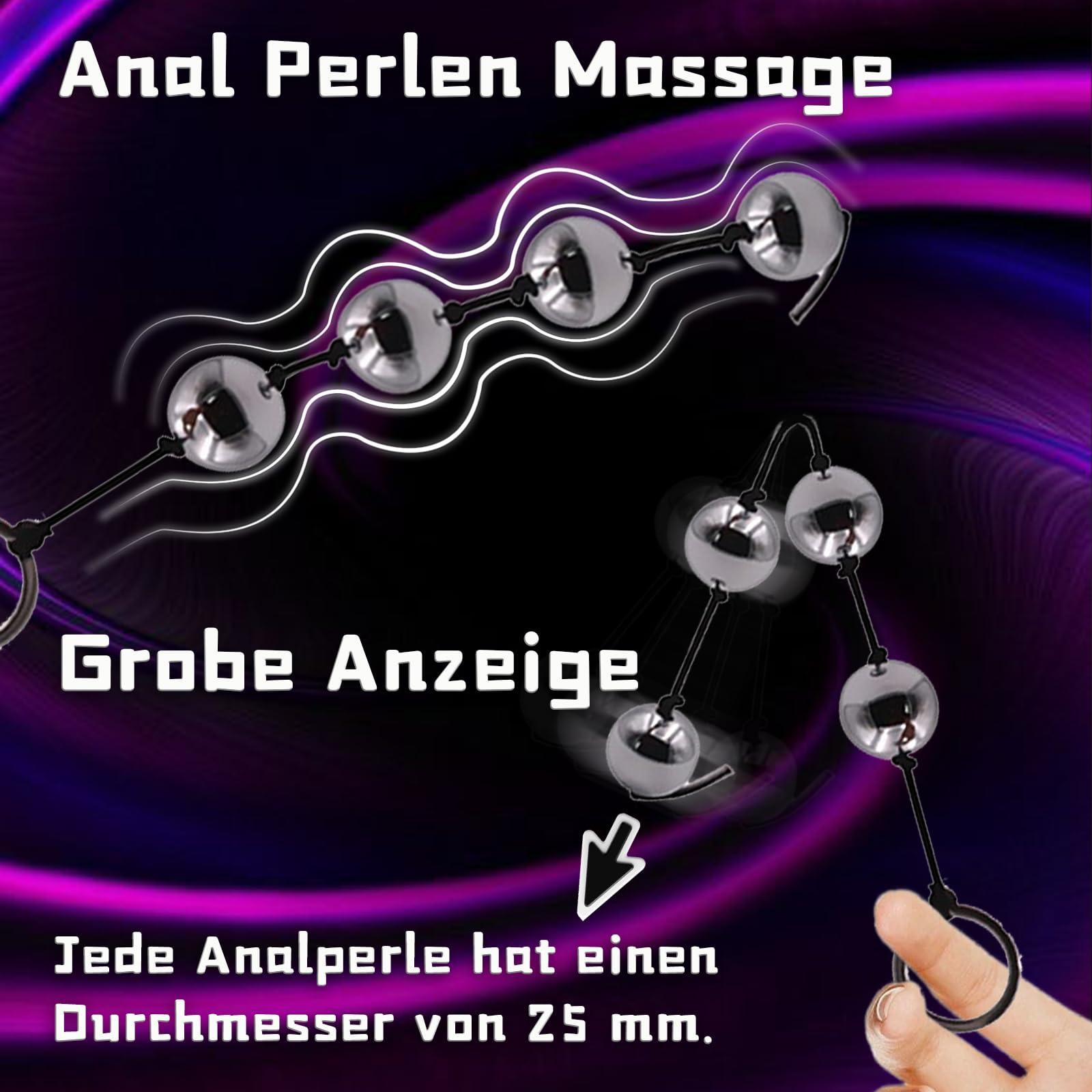 Boules Anales Extra Large avec 4 Perles Analplug Métal Chaîne Anale Jouets Sexuels Pour Homme