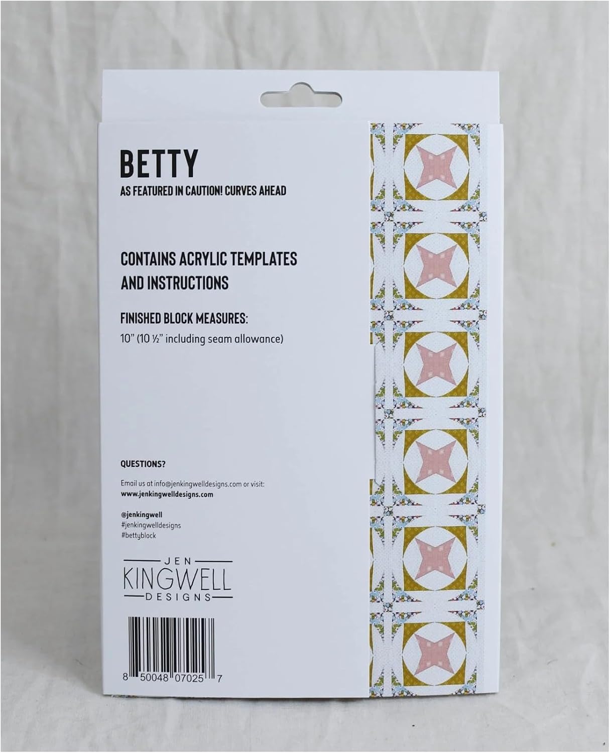 Betty Tempter Acrylic Template Set by Jen Kingwell Designs