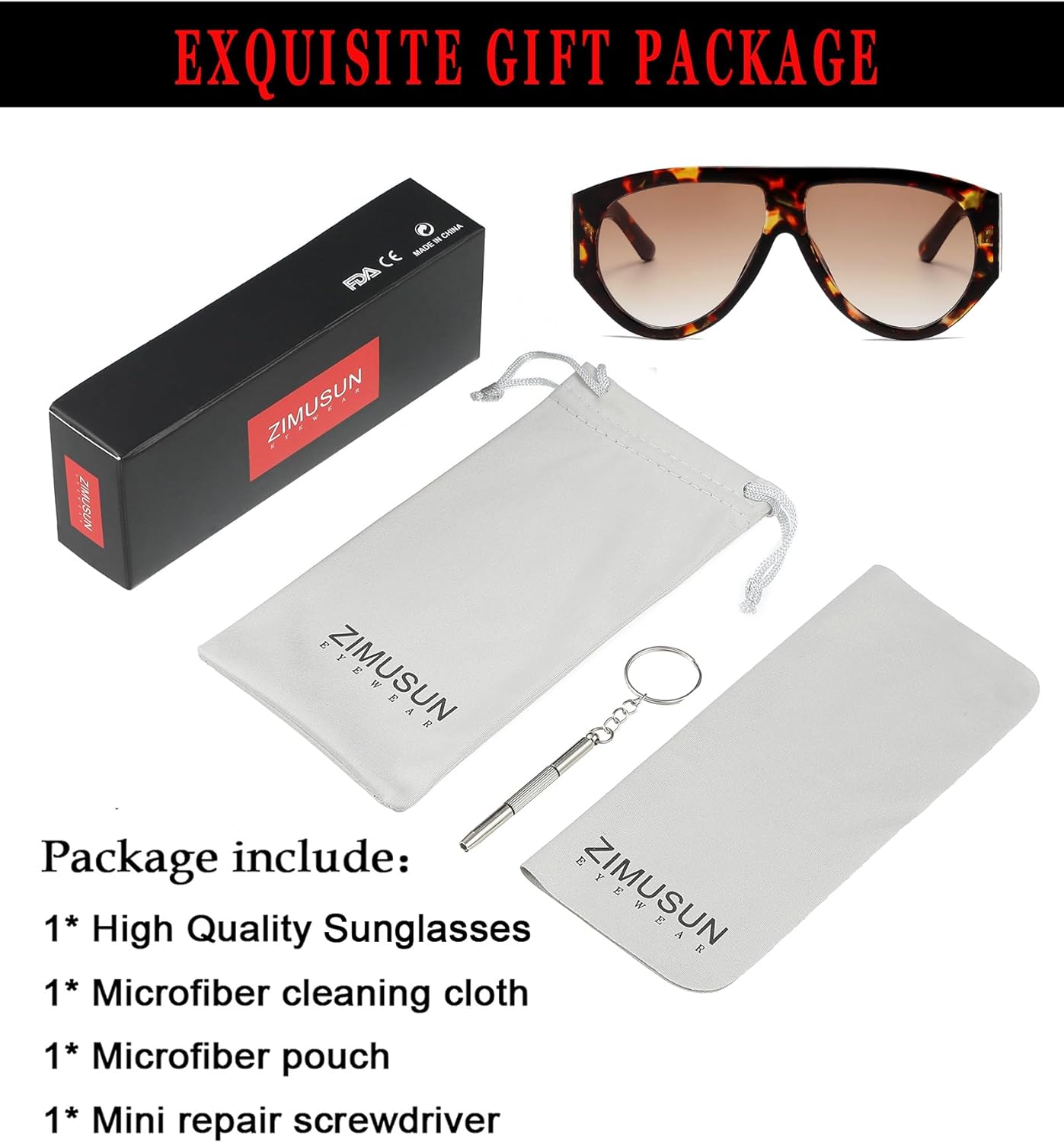 Oversized Aviator Sunglasses for Women Men Classic Big Frame Sun Glasses - Image 7