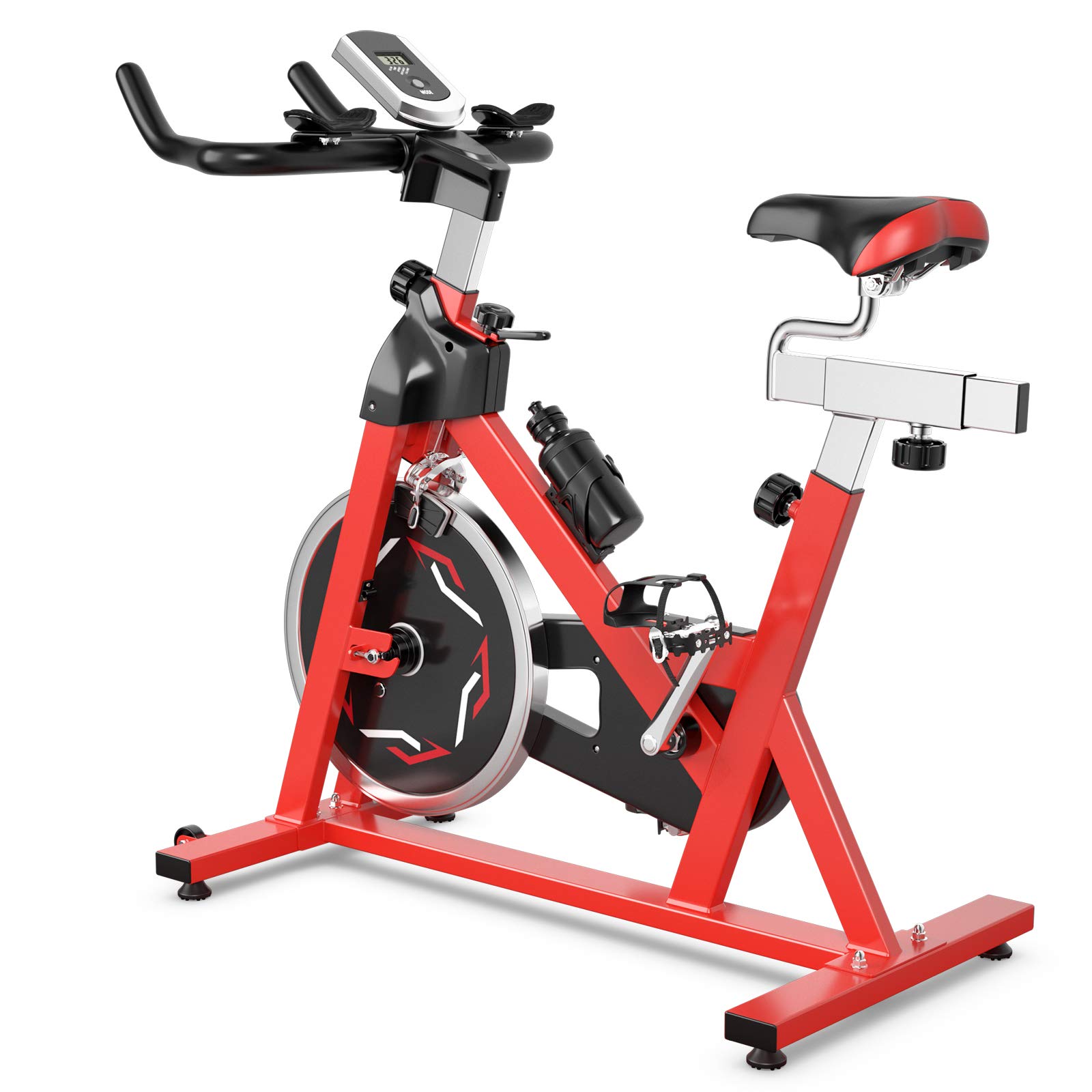 Buy GYMAX Indoor Exercise Bike, 30 LBS Flywheel Adjustable Stationary
