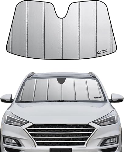 Parasol para parabrisas para Hyundai Tucson 2019-2021, acabado de cuero gris prémium