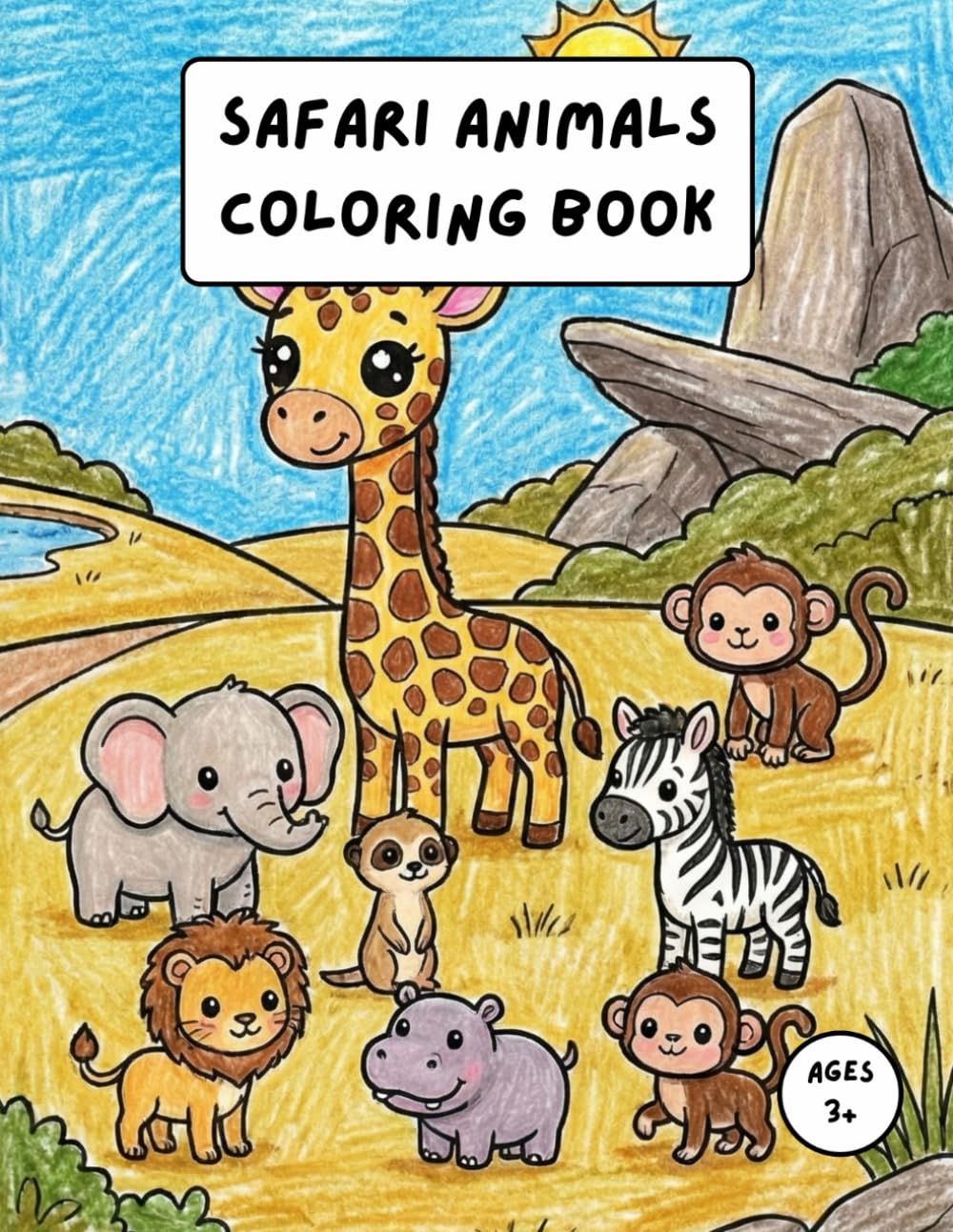 Safari Animals Coloring Book