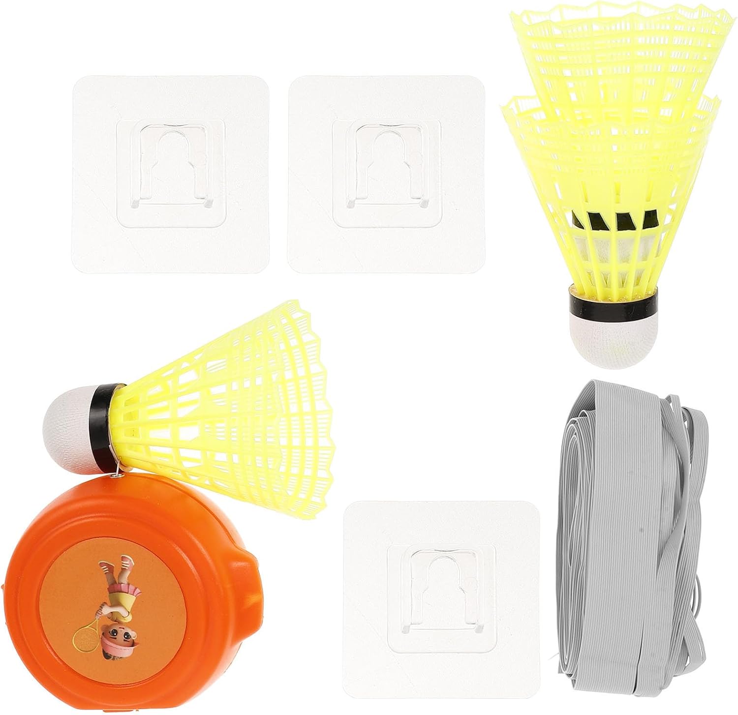 BESTonZON Badminton Training Tool for Adults, Adjustable Elastic and Rotating Rebound Trainer with Shuttlecocks, Convenient and Compact Design for Indoor and Outdoor Solo Practice
