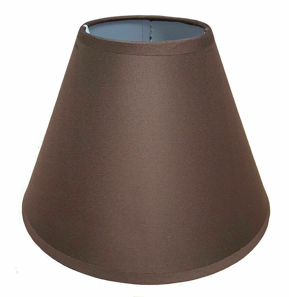 Sales Today Interiror Brown 9" (23Cm) Cotton Textured Fabric Coolie Light Shade Table Ceiling Lamp Shades (Brown)