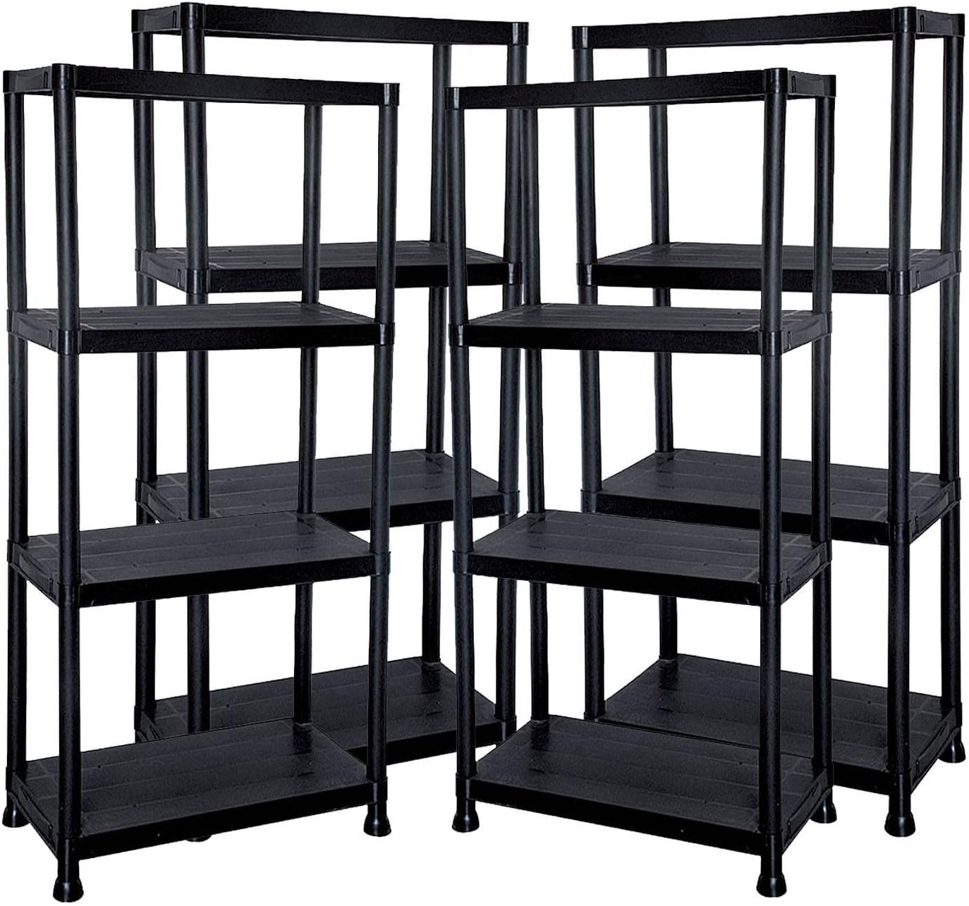 Taylor & Brown 4 x 4 Tier Heavy Duty Black Plastic Garage Storage