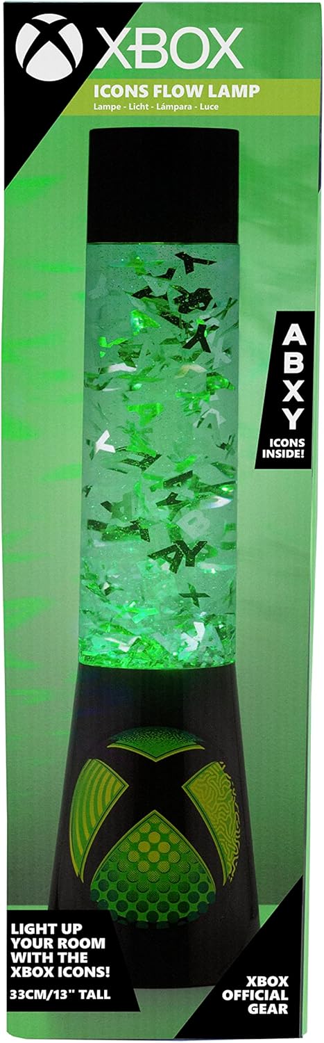 Lámpara de Lava con Purpurina Xbox, Lámpara de Magma para Iluminación de Ambiente, 33 cm