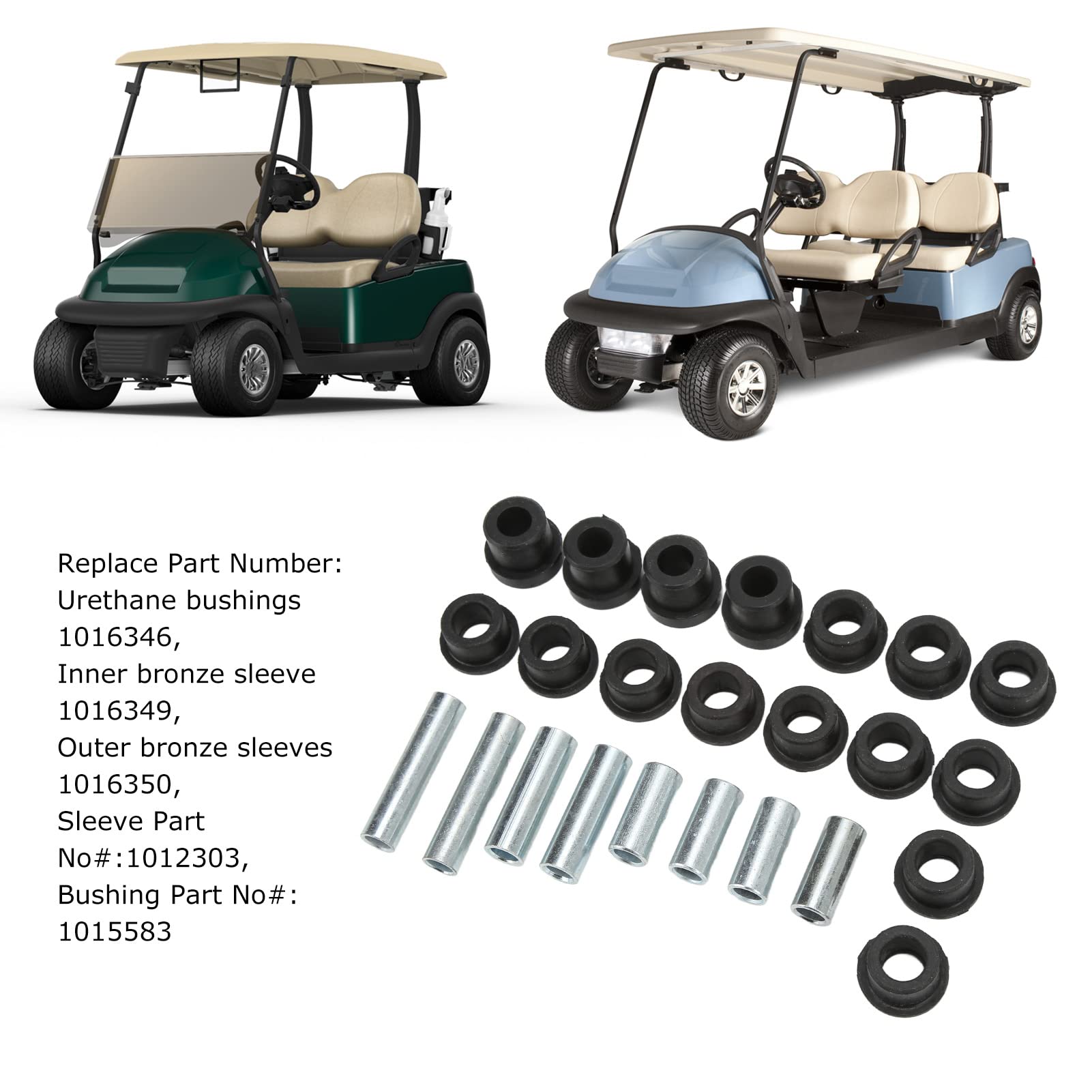 Kit boccole per auto Club, 24 pezzi Kit boccole per boccole 1016346 1016349 1016350 1012303 1015583 Sostituzione per Club Car DS Gas Electric 1992-Up
