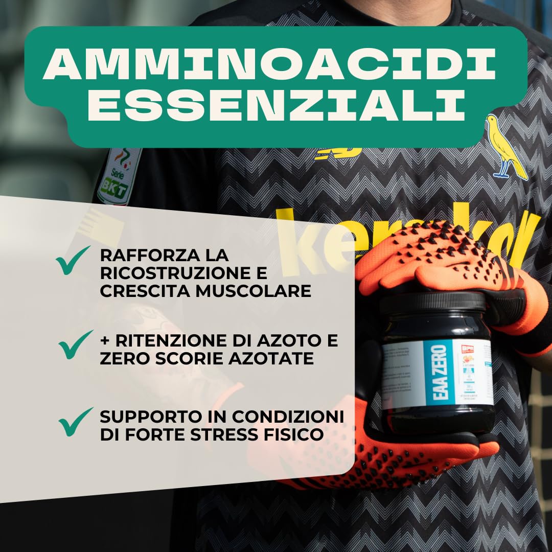 BPR Nutrition - EAA Zero - Amminoacidi essenziali in polvere con aggiunta di L-Glutammina, da fermentazione vegetale, gusto Frutti di Bosco 300 g