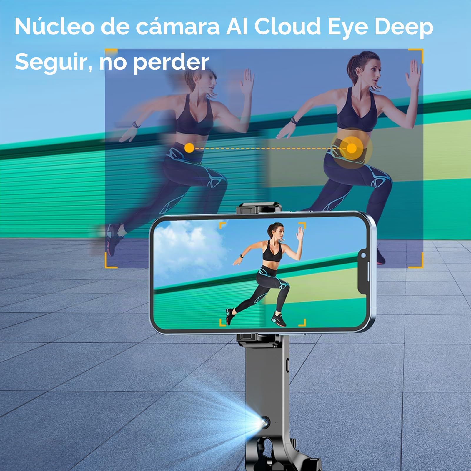 Andoer Trípode para selfie con seguimiento facial automático, 180 cm, trípode para teléfono móvil con tornillo de 1/4 pulgadas, disparador remoto, control de gestos para selfie, transmisión en vivo,