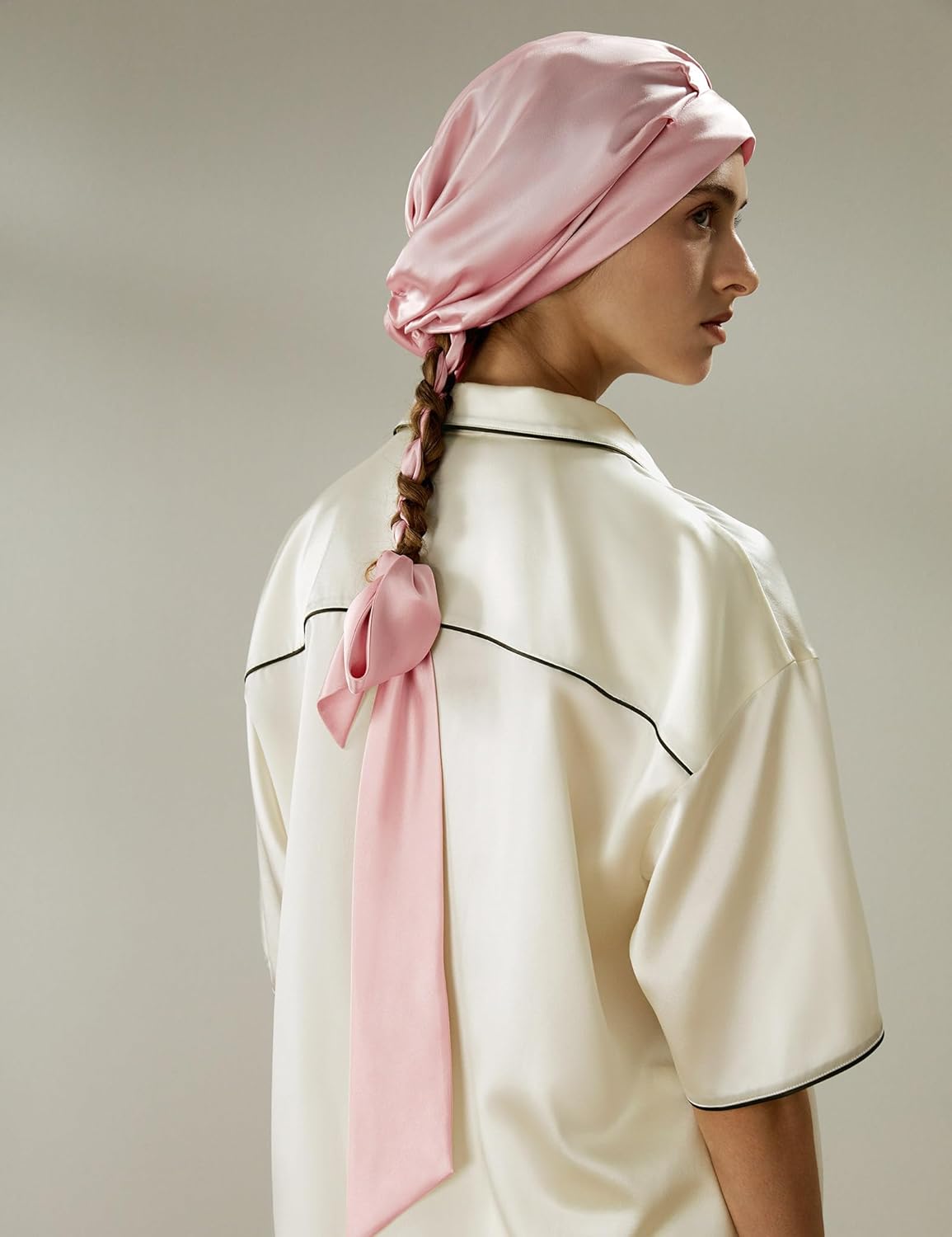 LilySilk 100% Pure Mulberry Silk Sleep Cap Womens Bonnet for Sleeping & Hair Care Night Band Head