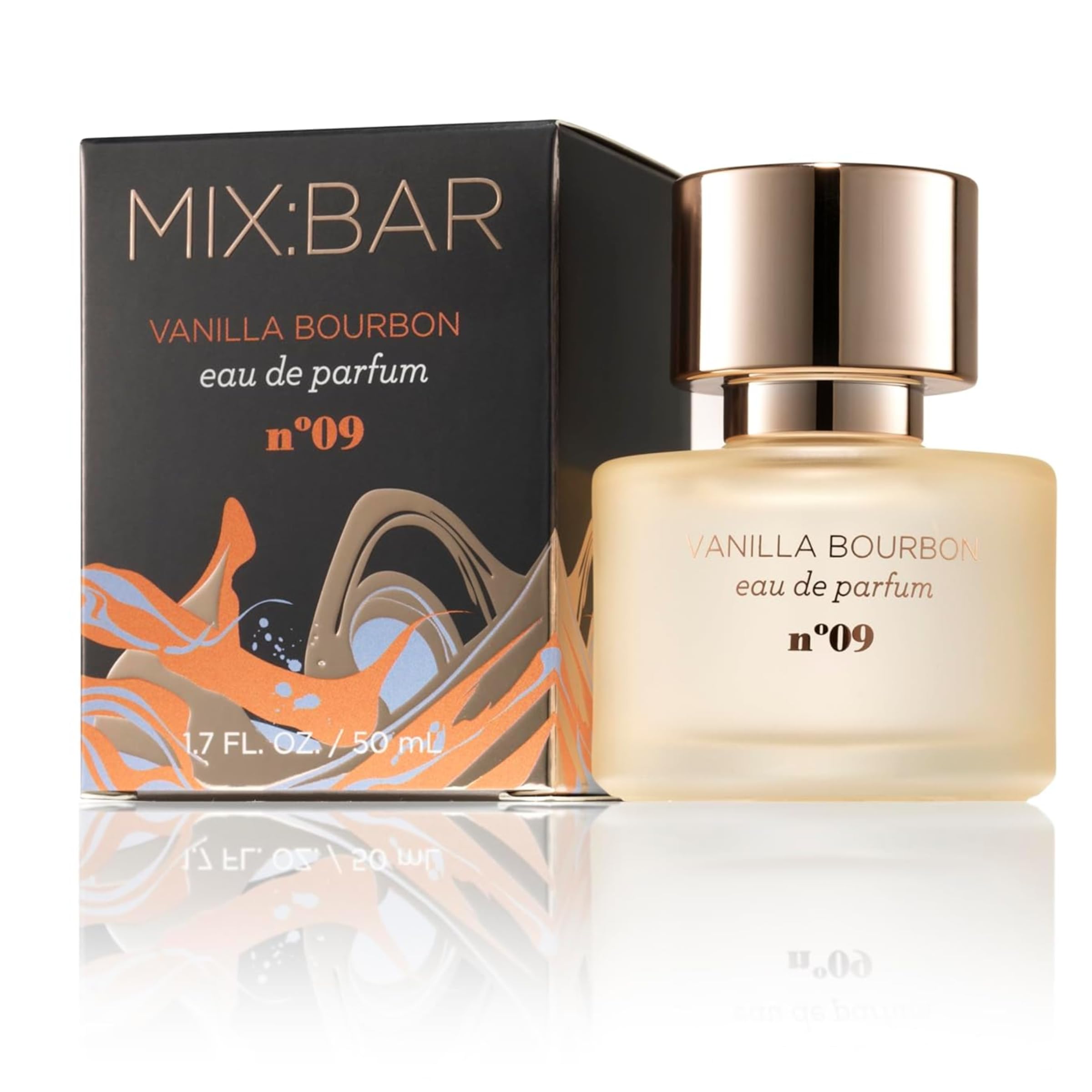 MIX:BAR Perfume for Women - Vanilla Bourbon Fragrance - Eau de Parfum Spray - Notes of Sandalwood, Vanilla Bean, Jasmin, Bergamot, 1.7oz