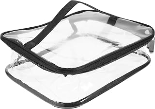 Cabilock Clear Lunch Bag Small Pvc Handheld Travel Cosmetic Pouch for Outdoor and Airport Security