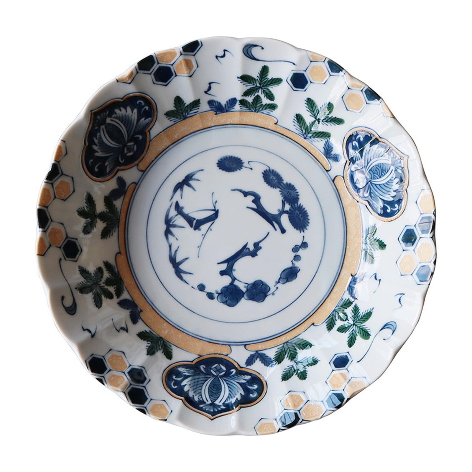 Turtle Shell Pine Deep Dish Plate 9.3"