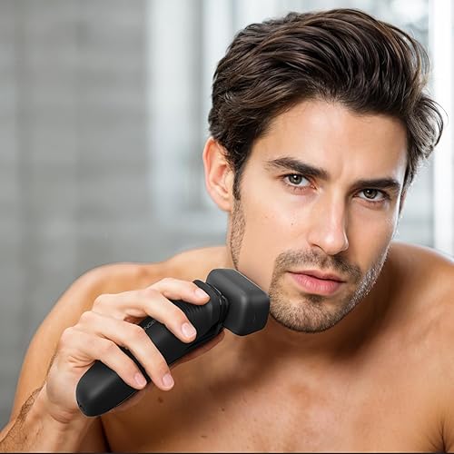 Miniatura 7 de HUMMINGBIRD MK7 - Afeitadora facial de papel de aluminio de alta calidad, afeitadora de cuatro hojas con nivelador de pelo largo, maquinilla de