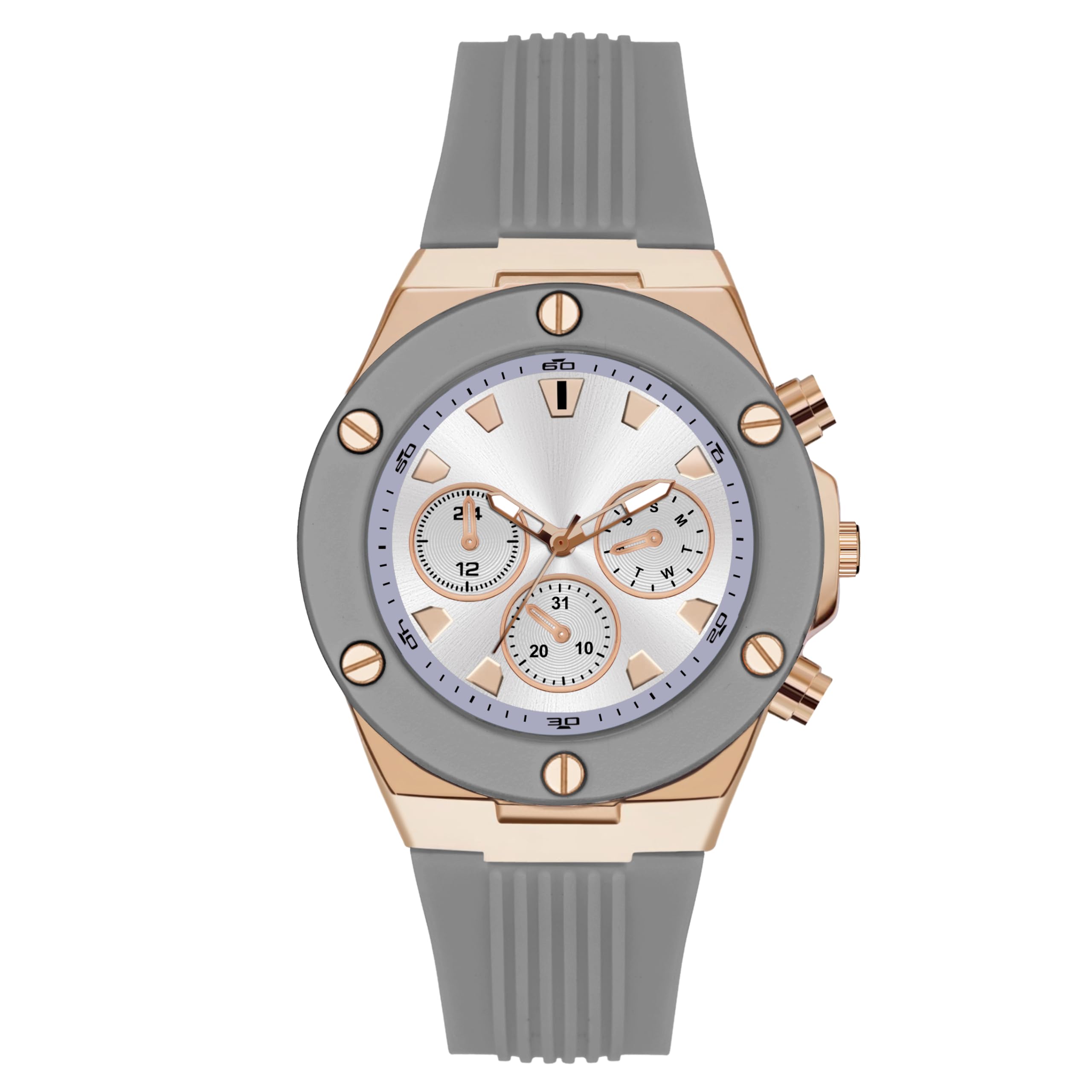 ON TIME OCTUS Analog Girls and Womens Watch (Silver Dial Grey Coloured Silicone Strap) (B0D9NZ1DTF) Amazon Price History, Amazon Price Tracker