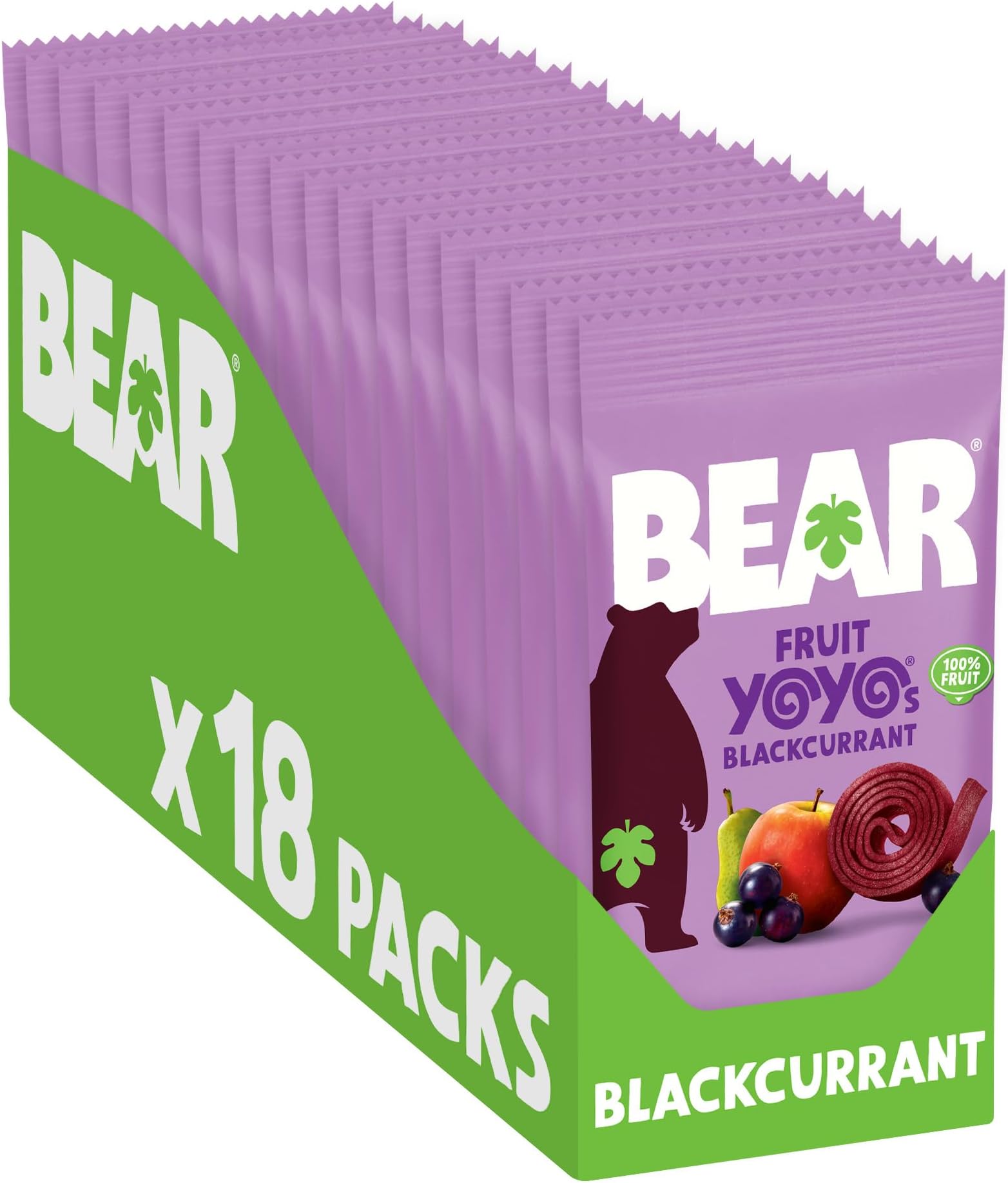 Blackcurrant Yoyos - Dried Fruit Rolls - Healthy - Vegan - 20g (18 packs)
