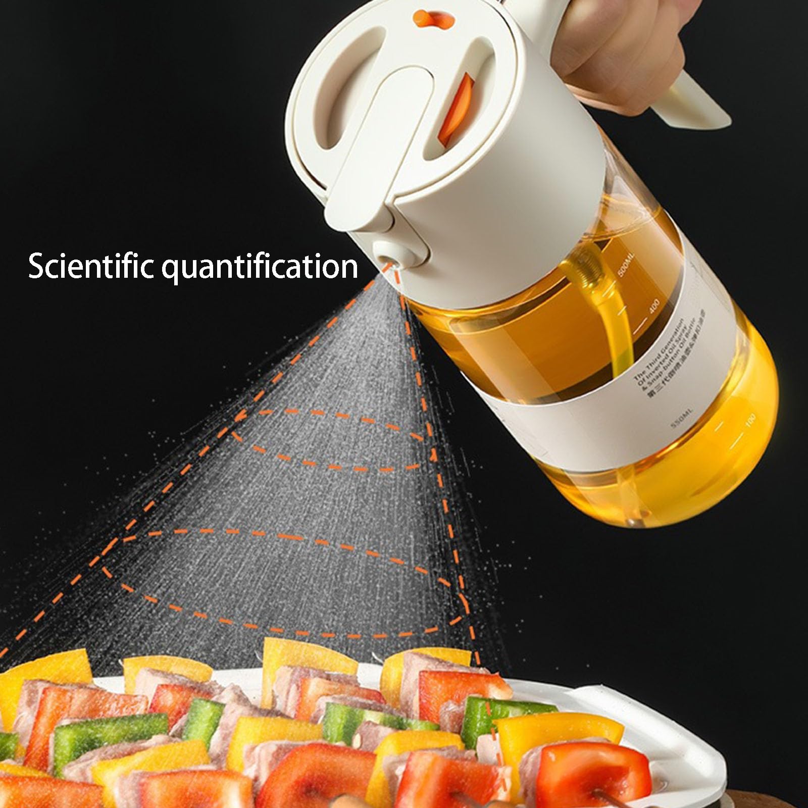 Generisch Auslaufsicherer Ölspender und Sprühflasche mit Verstellbarer Sprühdüse, ml, für Salatdressing, Küchenzubehör, ABS Ölsprüher
