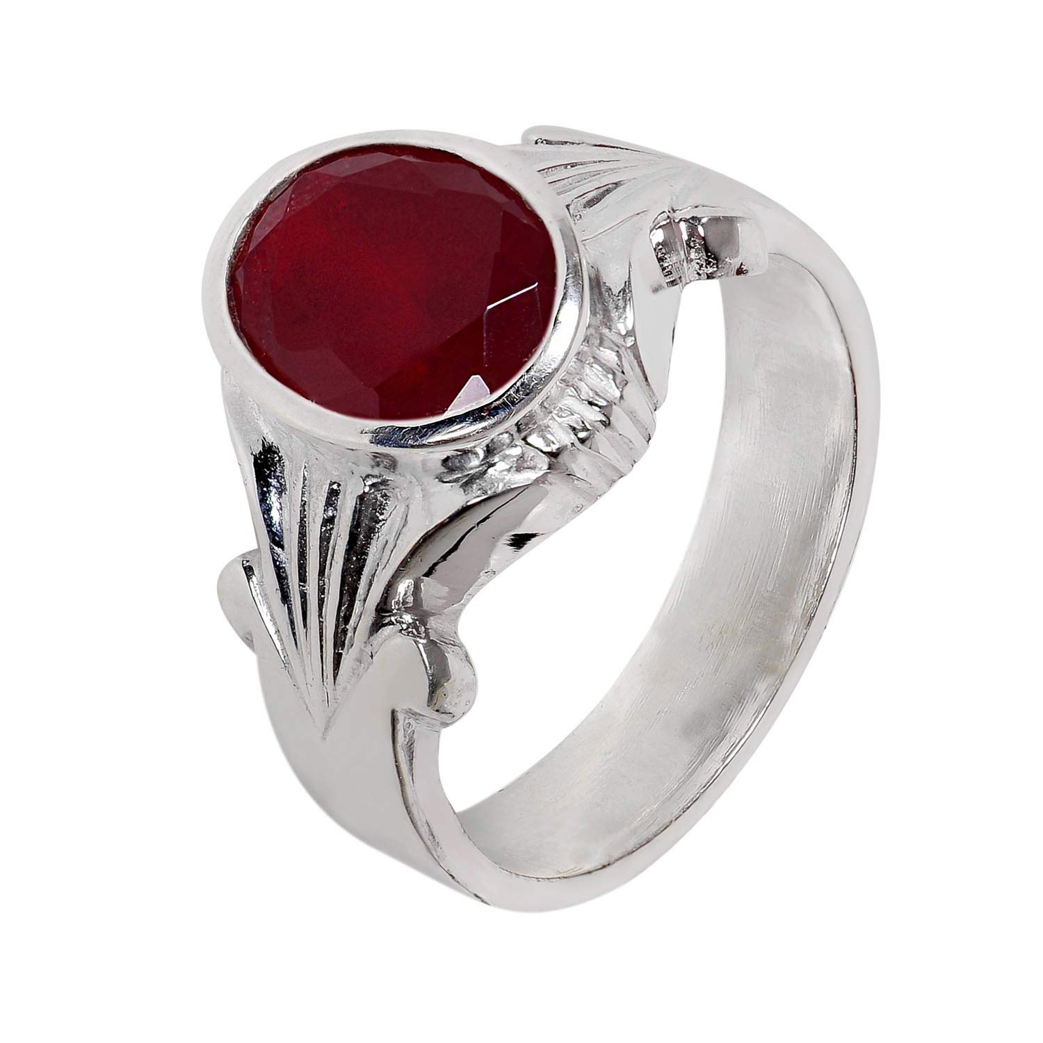 Silverwala 925-92.5 Sterling Silver American Diamond Stone Red Colour Finger Ring for Men and Boys (24) (B07MCPNKDT) Amazon Price History, Amazon Price Tracker