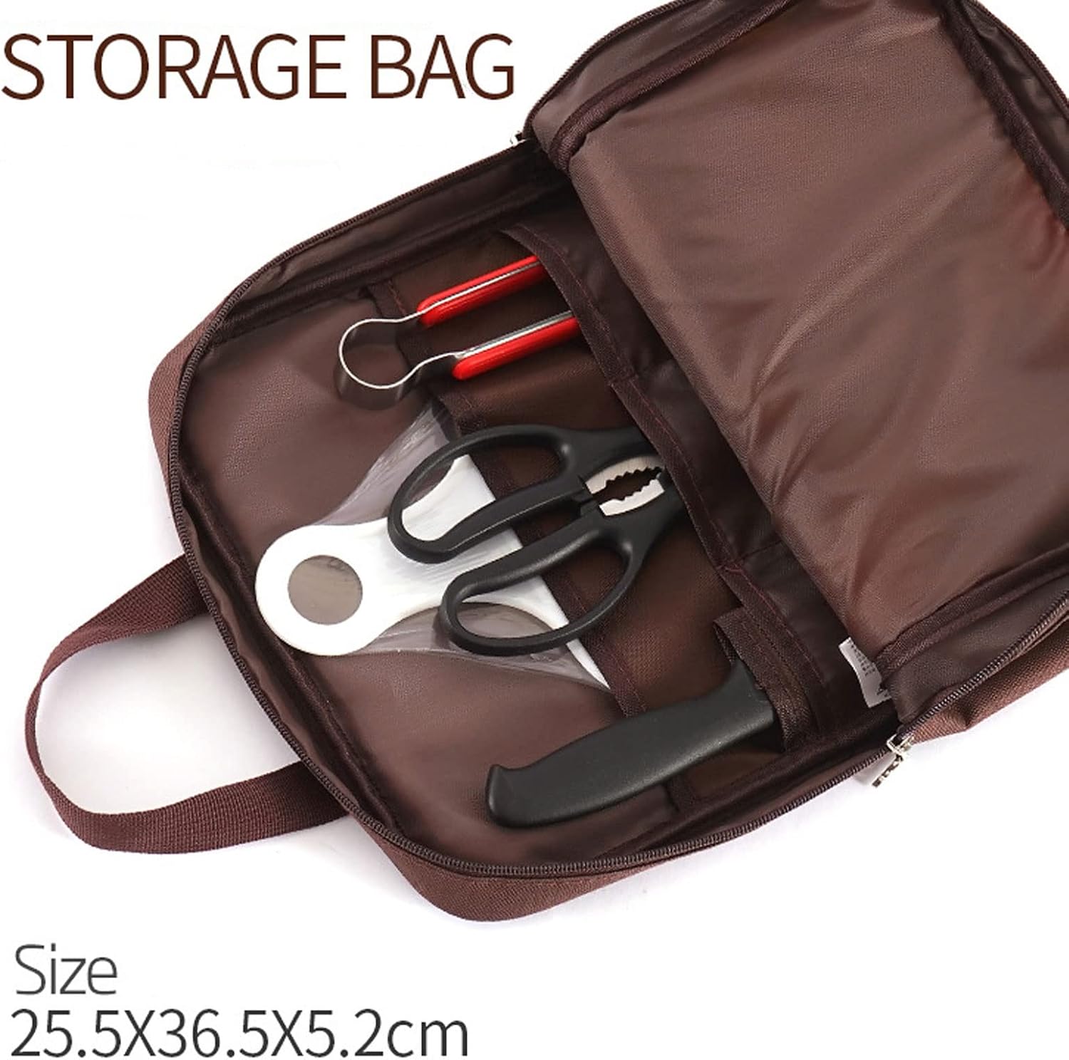 Camping Kitchen Utensil Set, 5pcs Grill Accessories, BBQ Tools Set with Storage Bag, Portable Grilling Utensil Kit, Suitable for Travel, Picnics, RVs, Camping, BBQs, Parties (A)