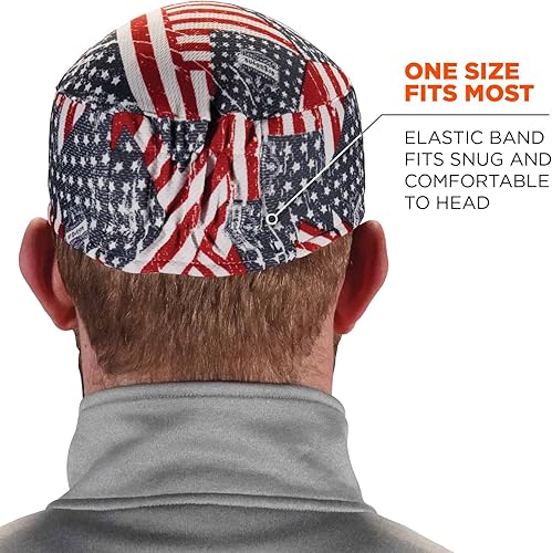 Miniatura 3 de Gorro de alto rendimiento Ergodyne Chill-Its 6630 para absorción de la humedad, color azul