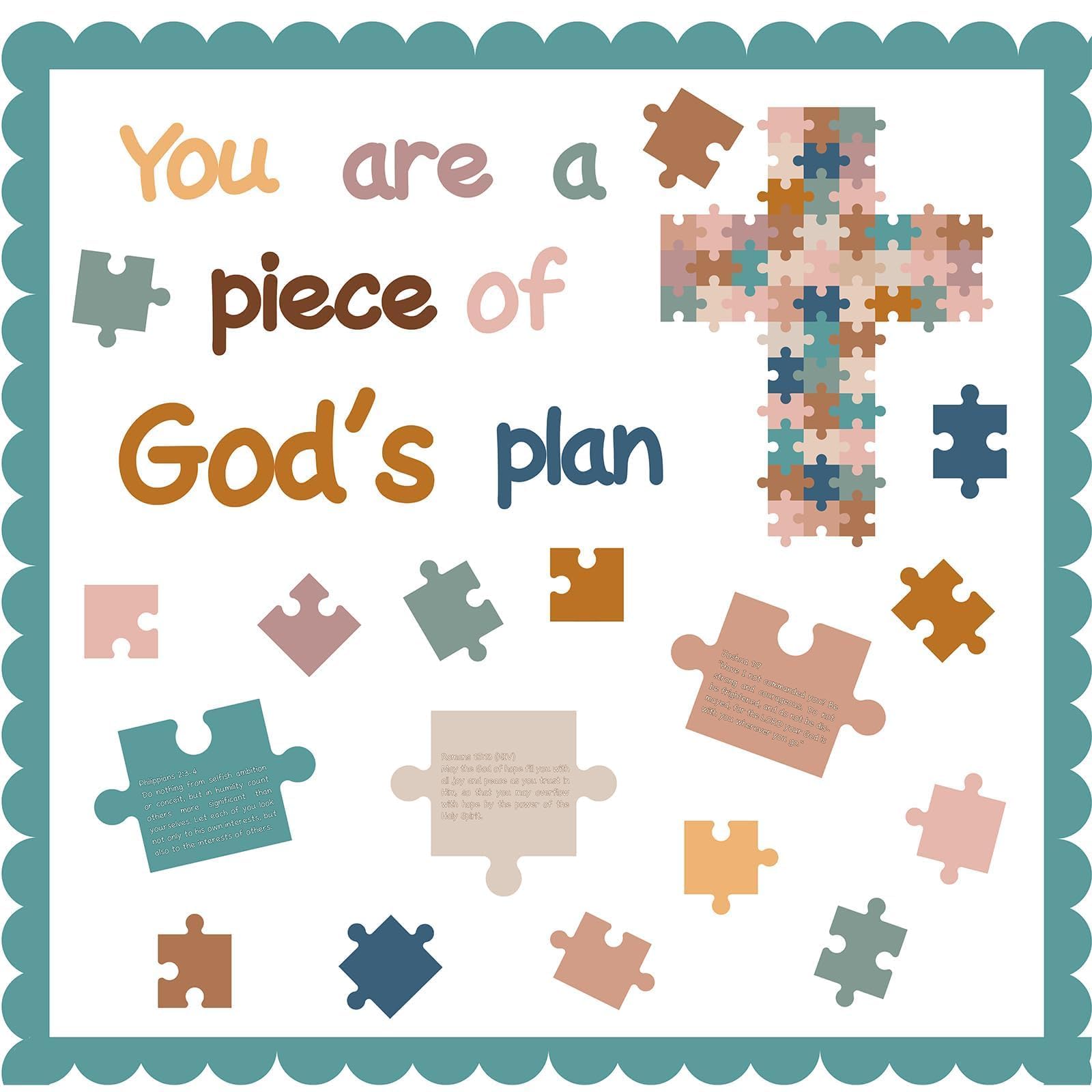 Snapklik.com : Christian Bulletin Board Decorations, Puzzle Pieces For ...