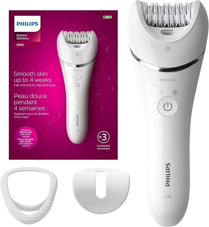 Philips Epilator Series 8000, Wet & Dry Epilator, BRE700/14 Amazon.ca