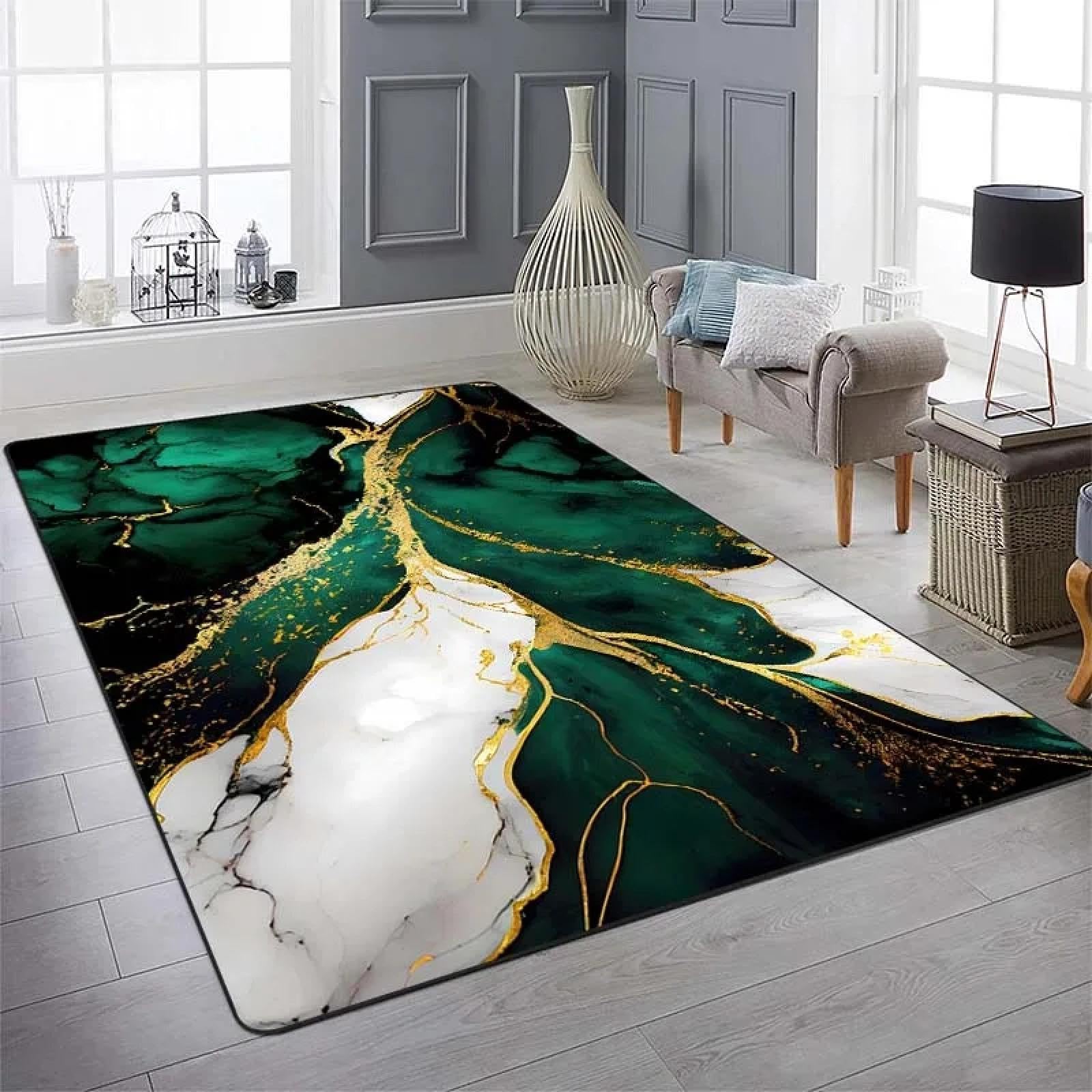 Tapis de sol marbre 140x200cm grand tapis de salon chambre et salle de bain