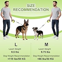 Vista 7 de Upgraded Retractable Dog Leash 16.4ft' - Heavy Duty Reflective Retractable Leash with Anti-Slip Soft Grip - Detachable Poop Bag and Chew Proof Cable