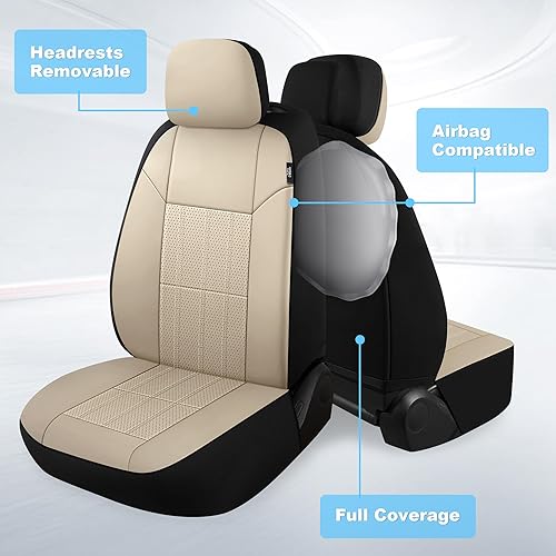 Miniatura 10 de VarCozy Fundas de asiento delantero de cuero