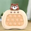 Fast Push Game Fidget Toys Pop Game Handheld Bubble Game Light-up Pop Toy for Boys, Girls and Adults Birthday Gift Bear
