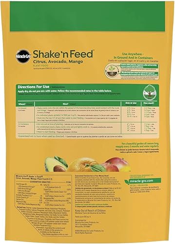 Miniatura 2 de Miracle-Gro 3002810 Shake 'N Feed - Fertilizante de liberación continua para plantas cítricas, aguacate y mango, 8 lbs.