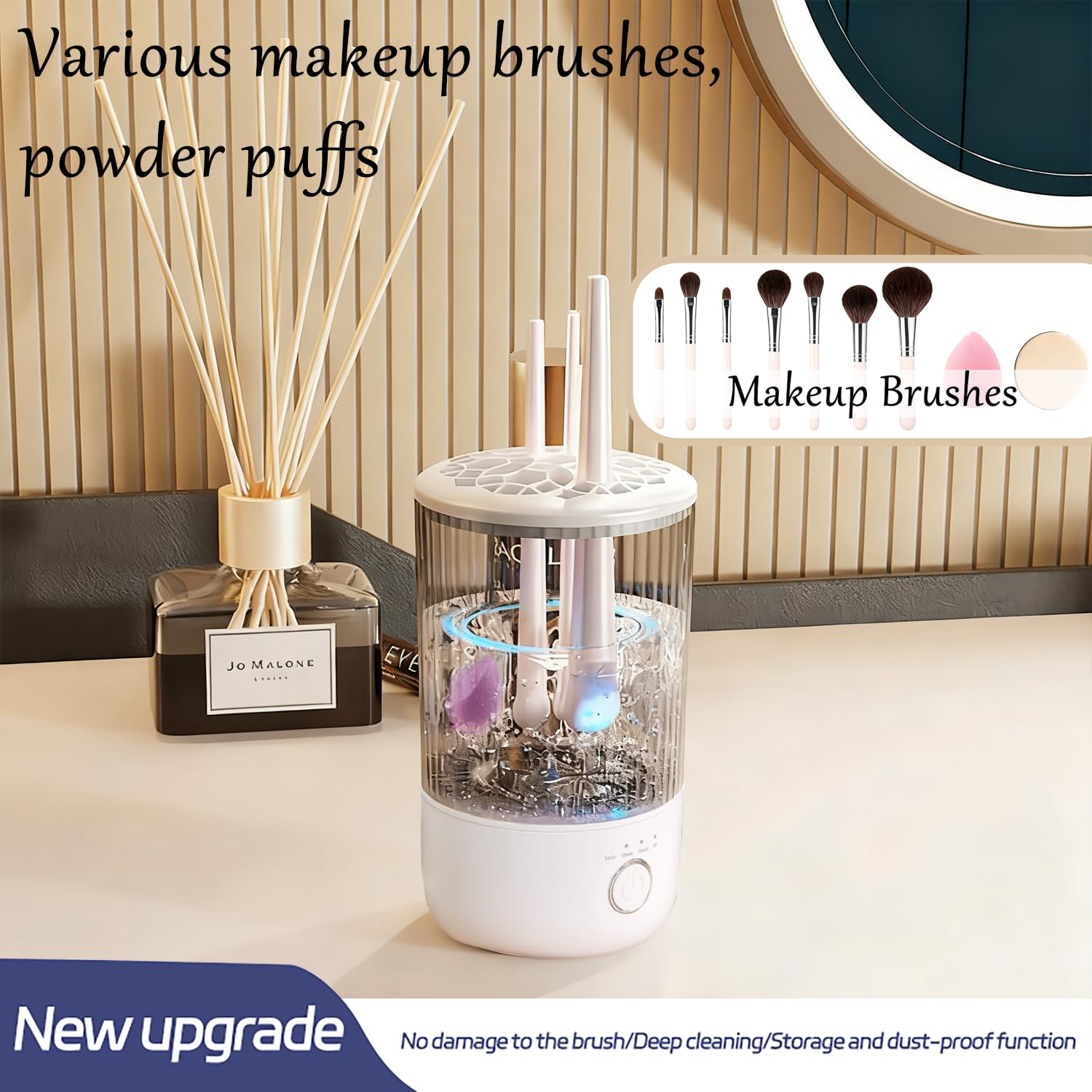 Electric Makeup Brush Cleaning Machine, Multi Functional Integrated Makeup Brushes Cleaner, One Click Start, Suitable for Various Makeup Brushes & Tools - Image 5
