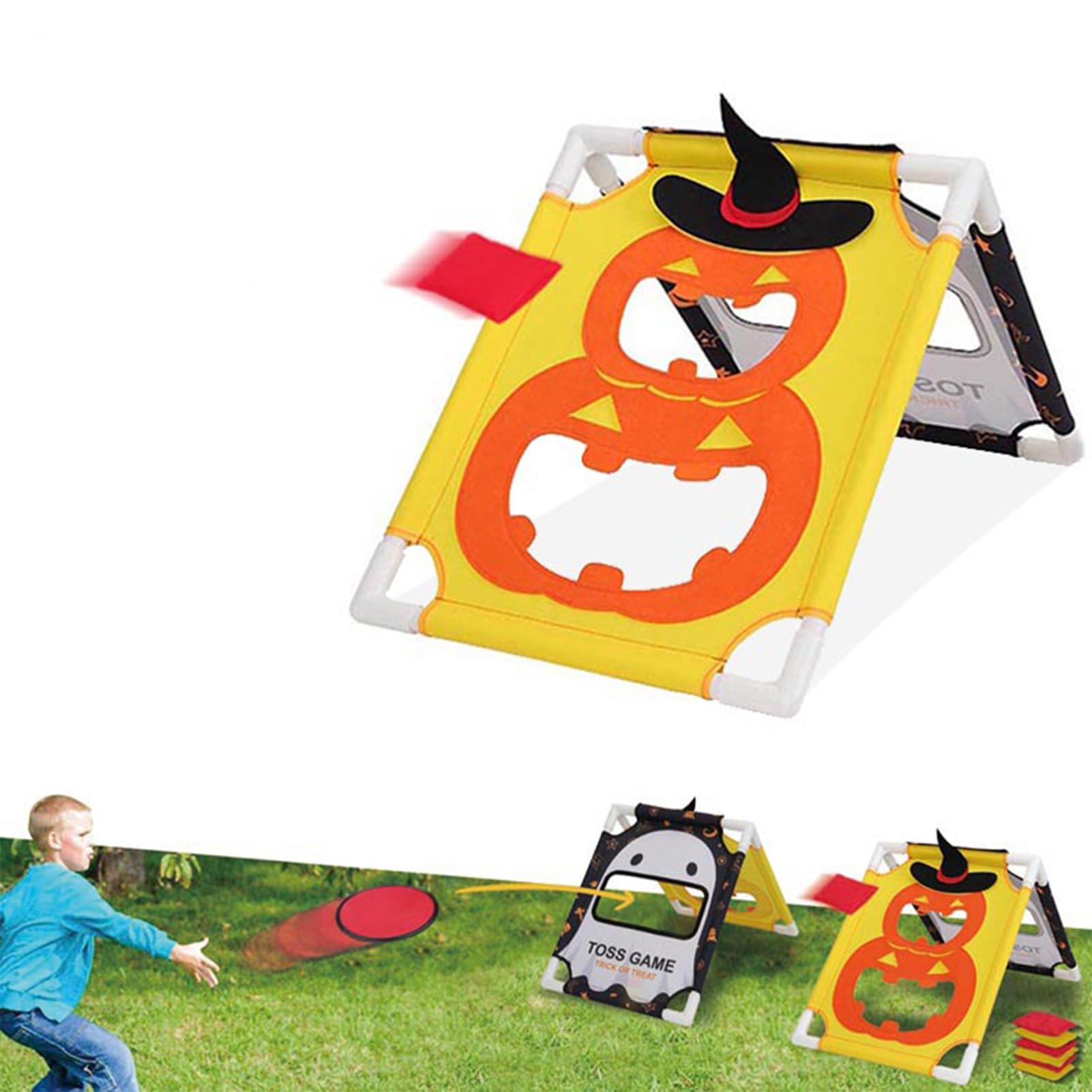 Outdoor Bean Toss Games, Halloween Piaskownica Toss Carnival Game, interaktywna aktywność imprezowa, dla dzieci sensorycznej zabawki sportowe dla dzieci, dla dzieci, do szkoły, dla dziewczynek