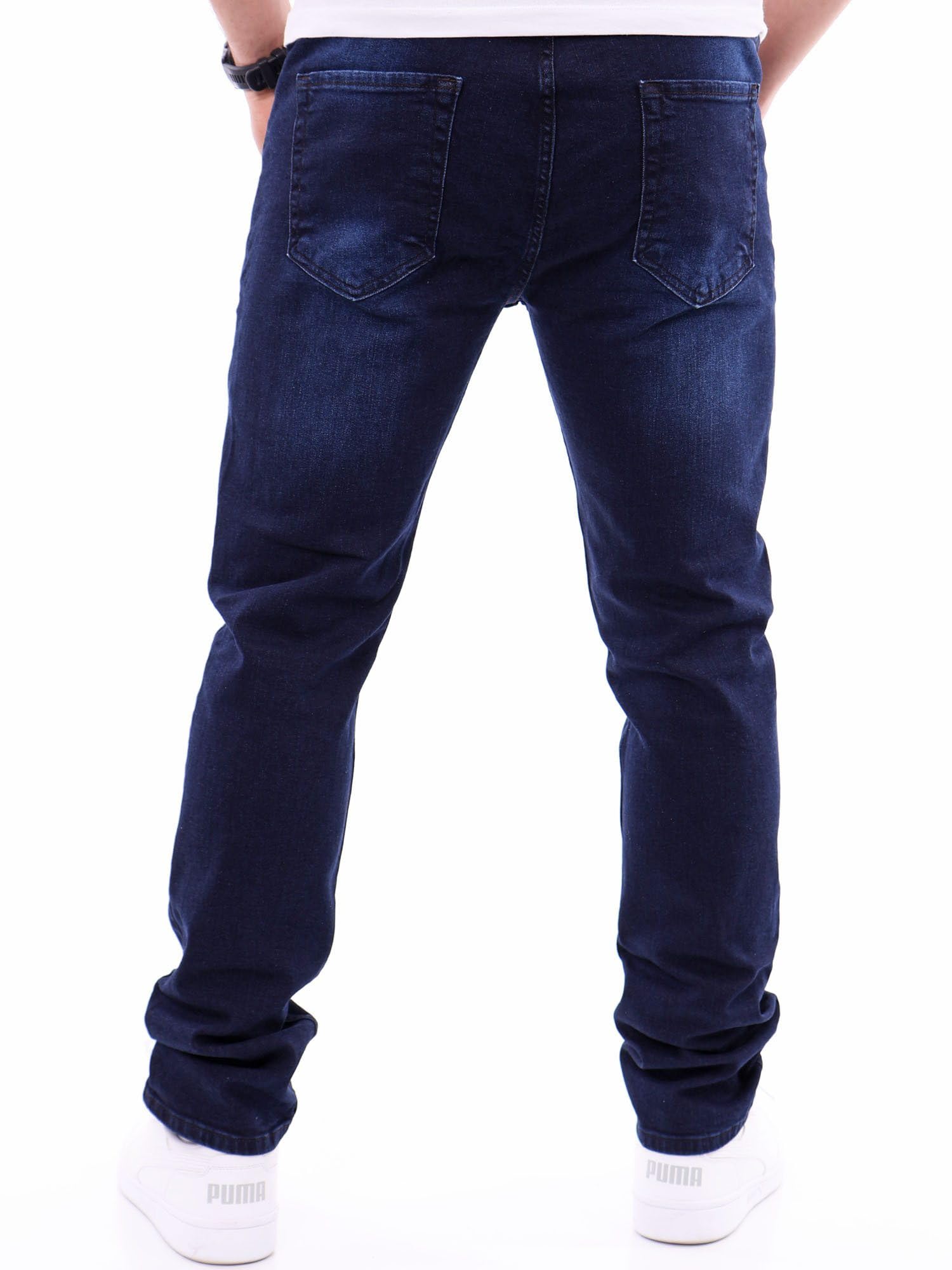 Reslad Jeans Herren Regular Fit I Jeanshose mit Stretch Männer Herren Hose I 5-Pocket Straight-Cut RS-2125