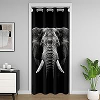 Vista 30 de jejeloiu Bonita cortina de puerta de ciervo para puerta, privacidad, 34 x 80 pulgadas, para niñas, niños, sala de caza, estampado de pata de oso