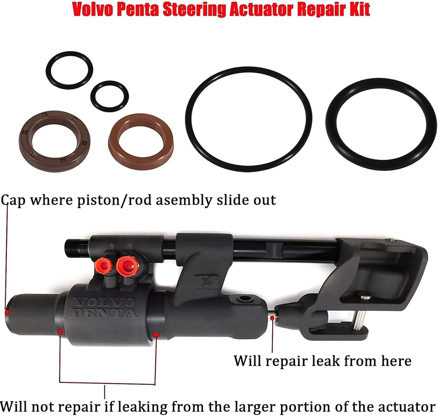 YMT Power Steering Actuator repair kit Fits for Volvo Penta 3812269 21910902 FSM018 3860883 3862210 3862513