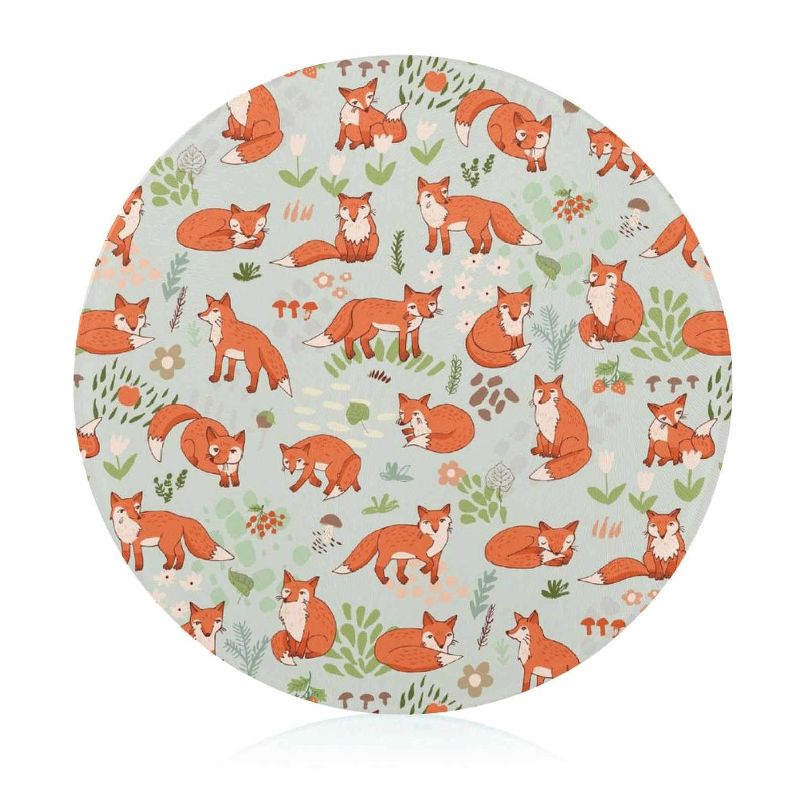 Planche à découper en verre trempé renard 20 cm pour stopper taches et odeurs